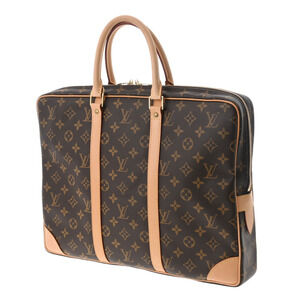 Louis Vuitton Voyage Document Business Canvas Porte Brown Bag